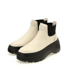 【SALE／40%OFF】HUNTER (U)リファインド エクスプローラー プルオン レザー ブーツ ハンター シューズ・靴 ブーツ ホワイト ブラック【送料無料】