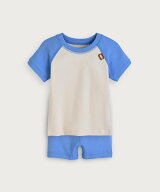 【SALE／30%OFF】moimoln 【シームレス】【セットアップ】配色リブ半袖トップス&ショートパンツ モイモル…