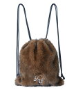 FAUX FUR METAL BUCKLE KNAPSACK