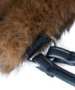 FAUX FUR METAL BUCKLE KNAPSACK
