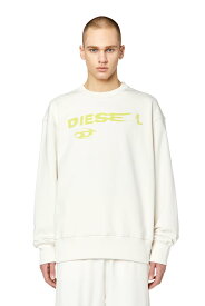 【SALE／40%OFF】DIESEL メンズ クルーネック スウェット ウォータープリント ルーズフィット ディーゼル トップス スウェット・トレーナー ホワイト ブラック ブラウン【送料無料】