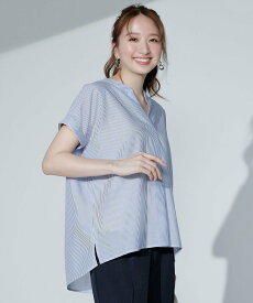 【SALE／30%OFF】any SiS 【洗える】スキッパーイージー シャツ エニィスィス トップス シャツ・ブラウス ブルー ホワイト ピンク【送料無料】