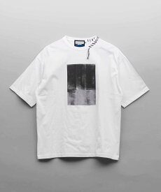 MAISON SPECIAL Abstract Hand-Printed Oversized Stitched Crew Neck T-shirt メゾンスペシャル トップス カットソー・Tシャツ ブラック ホワイト ブルー パープル【送料無料】