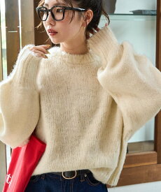 【SALE／40%OFF】FREAK'S STORE カラー シャギー ニット ショート プルオーバー【限定展開】 25AW フリークスストア トップス ニット ベージュ グレー ブラック ブルー ピンク イエロー グリーン