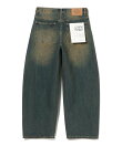 オーバーダイ カーブ ワイドストレート デニムパンツ