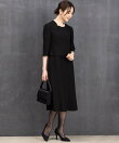 【洗える喪服】ノーカラージャケット&フレアワンピースセット