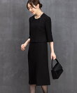【洗える喪服】ノーカラージャケット&フレアワンピースセット