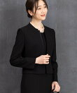 【洗える喪服】ノーカラージャケット&フレアワンピースセット
