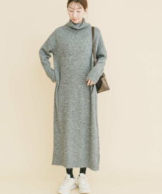 【SALE／50%OFF】URBAN RESEARCH ITEMS タートルネックニットワンピース アーバンリサーチアイテムズ ワンピース・ドレス ワンピース グレー