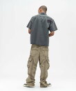 《A.A.R.C》FADED PATCHED S/S ZIP WORK SHIRT