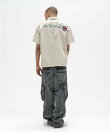 《A.A.R.C》FADED PATCHED S/S ZIP WORK SHIRT