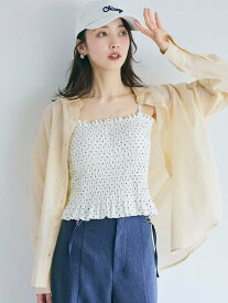 coca ガーゼシャツ コカ トップス シャツ・ブラウス ピンク ブラウン イエロー ホワイト ネイビー ブルー グリーン