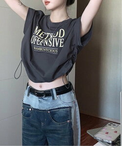 HALEY PESCA HALEY PESCA/(W)Y2K �V���[�g��T�C�h�h���[�X�g���ST�V���c �`�F���J �g�b�v�X �J�b�g�\�[�ET�V���c �O���[ �z���C�g �O���[��