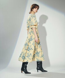 【SALE／40%OFF】GRACE CONTINENTAL シャドーフラワープリントワンピース グレースコンチネンタル ワンピース・ドレス ワンピース ホワイト イエロー【送料無料】