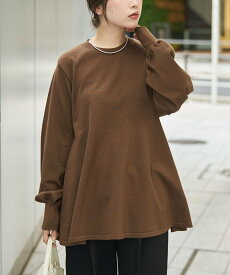 【SALE／50%OFF】RONEL 【再入荷・新色登場】RONEL ハイゲージペプラムロングスリーブニット コーエン トップス ニット ブラウン ブラック グレー ブルー