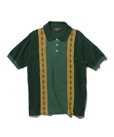 【SALE／40%OFF】BEAMS PLUS BEAMS PLUS｜アーガイル柄 ストライプ ニット ポロシャツ 25SS ビームス メン トップス ポロシャツ ネイビー グリーン ブラウン【送料無料】