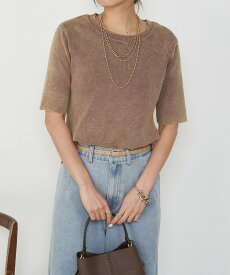 Jena espace merveilleux ケミカルウォッシュニット ジェナエスパスメルヴェイユ トップス ニット ベージュ ブルー ブラック【送料無料】