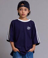 PAIRMANON STREET 【90-160cm】【綿100%】袖ライン 刺繍 半袖Tシャツ【PAIRMANON STREET】 ペアマノン ト…