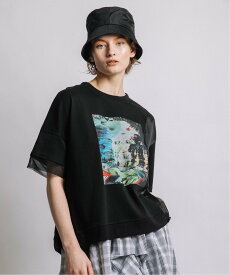 AULA AILA OCEAN PHOTO PRINT T-SHIRT アウラアイラ トップス カットソー・Tシャツ ブラック ネイビー ホワイト グリーン【送料無料】