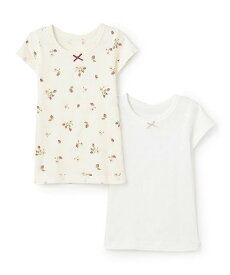 【SALE／20%OFF】petit main 【弱酸性】半袖肌着2P ナルミヤオンライン インナー・ルームウェア その他のインナー・ルームウェア ホワイト グレー ブルー パープル
