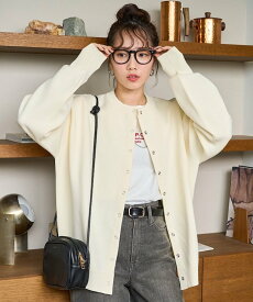 【SALE／30%OFF】FREAK'S STORE スナップ ボタン ニット カーディガン【限定展開】 25AW フリークスストア トップス カーディガン ブルー ベージュ ブラウン レッド ホワイト グレー ブラック