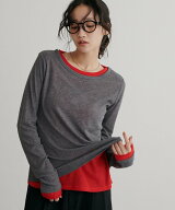 Discoat レイヤードシアーパックTシャツ《WEB限定カラーあり》 ディスコート トップス カットソー・Tシャ…