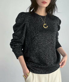 ELFRANK ショルダーギャザーラメトップス ガール トップス カットソー・Tシャツ ブラック グレー【送料無料】