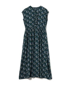 【SALE／55%OFF】SOULEIADO レーヨンプリント アシンメトリーフリルワンピース トゥモローランド ワンピース・ドレス ワンピース ネイビー ベージュ【送料無料】