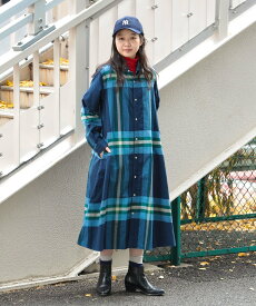 【SALE／50%OFF】BEAMS BOY 【2/5再値下げ】ビッグ タータン ワンピース ロングヒット 2WAY SALE ビームス ウイメン ワンピース・ドレス ワンピース ネイビー グリーン オレンジ【送料無料】