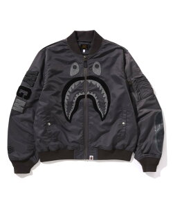 A BATHING APE TONAL CHAIN STITCH SHARK BOMBER JACKET A xCVO GCv WPbgEAE^[ u]EWp[ O[ O[yz