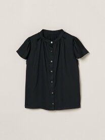 【SALE／50%OFF】three dots Silky twill tops スリードッツ トップス シャツ・ブラウス ピンク ブラック【送料無料】