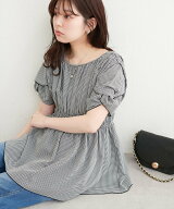 【SALE／20%OFF】natural couture ＜osono＞ねじり袖ペプラムチュニック ナチュラルクチュール トップス …