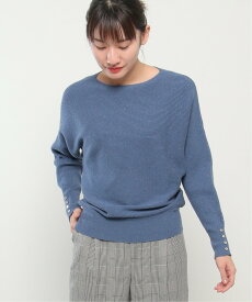 【SALE／20%OFF】IKKA LOUNGE 横リブドルマンラメニットプルオーバー イッカ トップス ニット ピンク ホワイト ブルー ベージュ