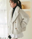 Mink-like fauxfurピーコート