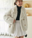 Mink-like fauxfurピーコート