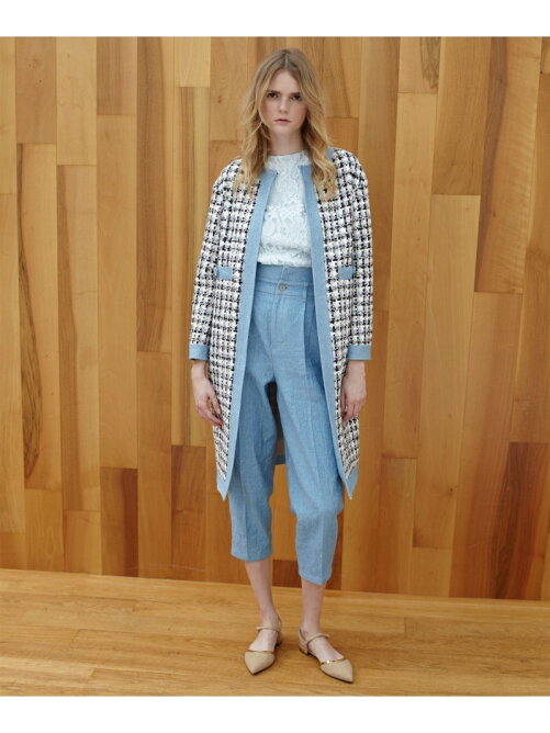 Grace Continental デニム切替ツイードコート Rakuten Fashion 楽天