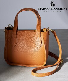 【SALE／20%OFF】MARCO BIANCHINI MARCO BIANCHINI/(W)2WAYミニハンドバッグ イタリアンレザーバッグ セットアップセブン バッグ ハンドバッグ ブラック ブラウン ベージュ【送料無料】