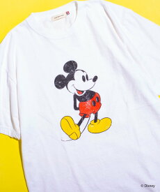 GLOSTER 【GOOD ROCK SPEED/グッドロックスピード】別注ミッキー / プリント / 半袖Tシャツ / MICKEY フレディ アンド グロスター トップス カットソー・Tシャツ ホワイト ブラック【送料無料】