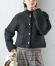<手洗い可能>メタル釦 パイル ジャケット
