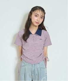 【SALE／50%OFF】Lovetoxic ハーフジップドロストT ナルミヤオンライン トップス カットソー・Tシャツ パープル ホワイト