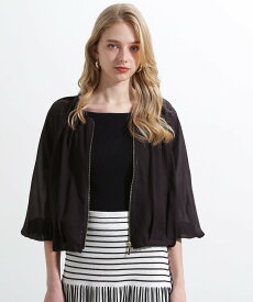 【SALE／50%OFF】PINKY&DIANNE ◆シアータックジップブルゾン ピンキー アンド ダイアン ジャケット・アウター ブルゾン・ジャンパー ホワイト ブラック【送料無料】