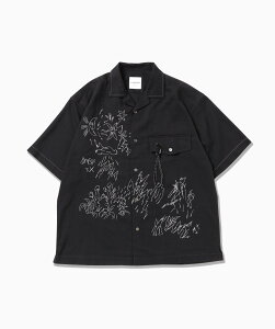 and wander reflective embroidery shirt �A���h�����_�[ �g�b�v�X �V���c�E�u���E�X �u���[ �z���C�g �u���b�N�y���������z