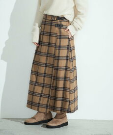 【SALE／80%OFF】ONIGIRI チェック柄 ロングスカート コムサイズム スカート ロング・マキシスカート ブラウン グレー