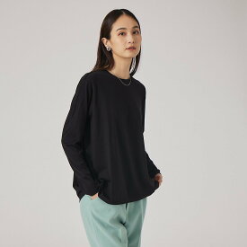 【SALE／50%OFF】qualite レギュラーヘムコットンカットソー カリテ トップス カットソー・Tシャツ ブラック ホワイト【送料無料】