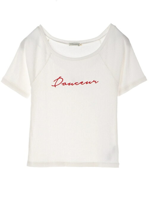 ロゴ刺繍テレコプルオーバー