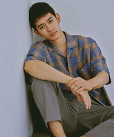 【SALE／30%OFF】NANO universe パナマクロスチェックオープンカラーシャツ ナノユニバース トップス シャツ・ブラウス【送料無料】