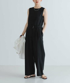 【SALE／70%OFF】URBAN RESEARCH 『2サイズ展開』ベルト付きオールインワン アーバンリサーチ オールインワン・オーバーオール オーバーオール・サロペット ブラック ベージュ ネイビー【送料無料】