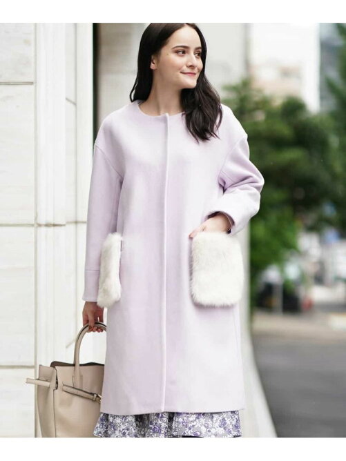 Ofuon ウールポケットファー付きノーカラーコート Rakuten Fashion 楽天ファッション 旧楽天ブランドアベニュー P Ofuon ウールポケットファー付きノーカラーコート Rakuten Fashion 楽天ファッション 旧楽天ブランドアベニュー P
