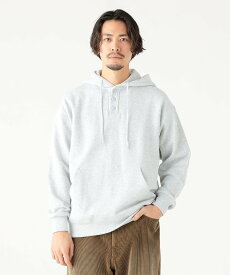 B:MING by BEAMS 【別注】RUSSELL ATHLETIC / ヘンリーネック パーカー ビーミング ライフストア バイ ビームス トップス パーカー・フーディー グレー ブラック【送料無料】
