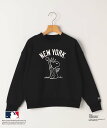 SHIPS KIDS SHIPS KIDS:130~170cm / PEANUTS*MLB プリント スウェット シップス トップス スウェット・トレーナー ホワイト ブルー ブラック グレー【送料無料】
